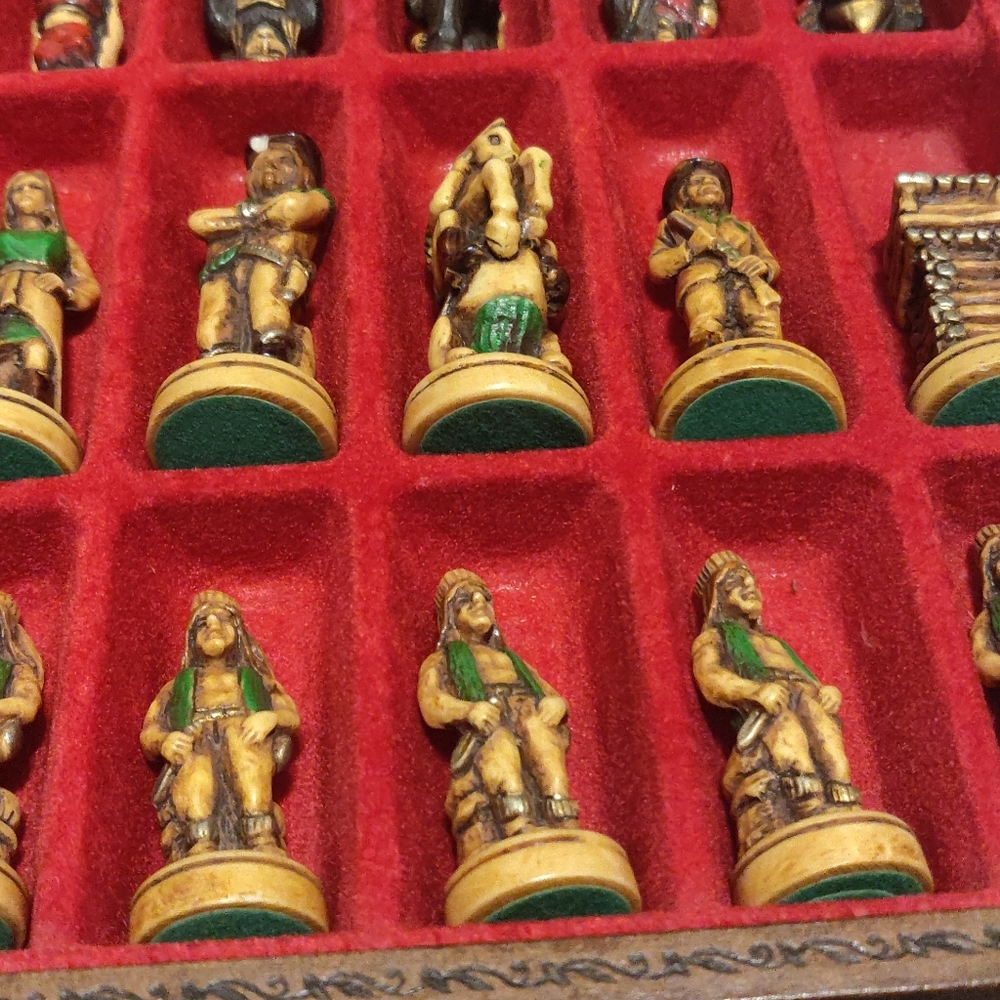 VINTAGE COMPLETE NIGRI COWBOYS VS INDIANS CHESS